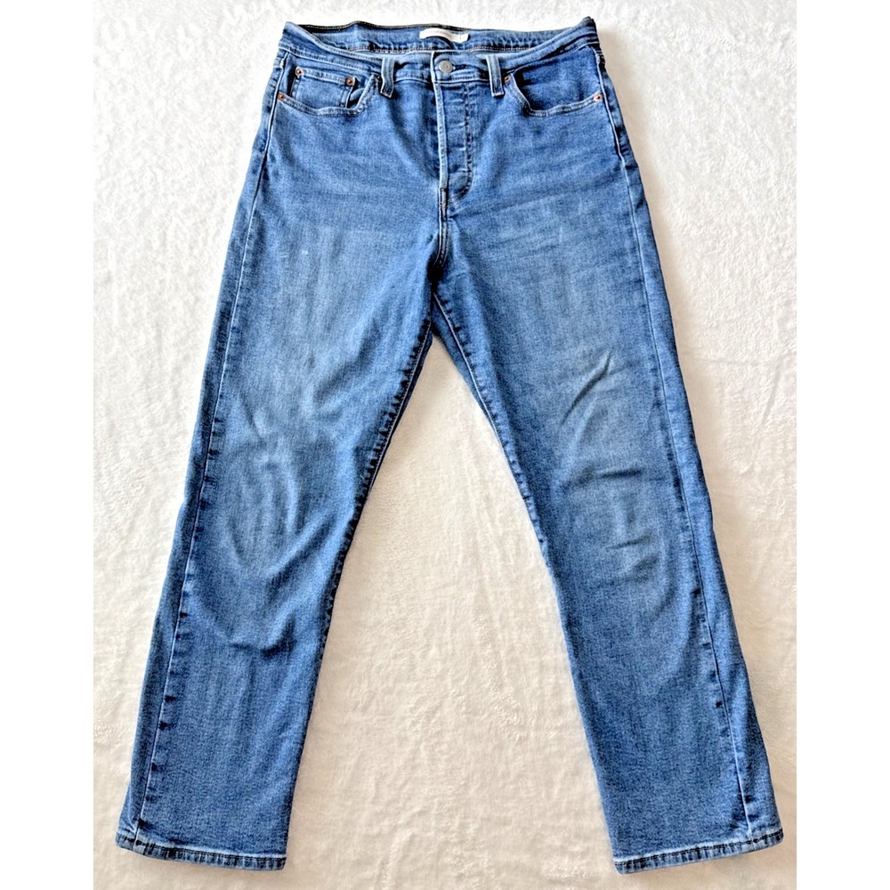 Levis Premium Wedgie Straight Denim Blue Jeans Size W31 L28 Button‎ Fly